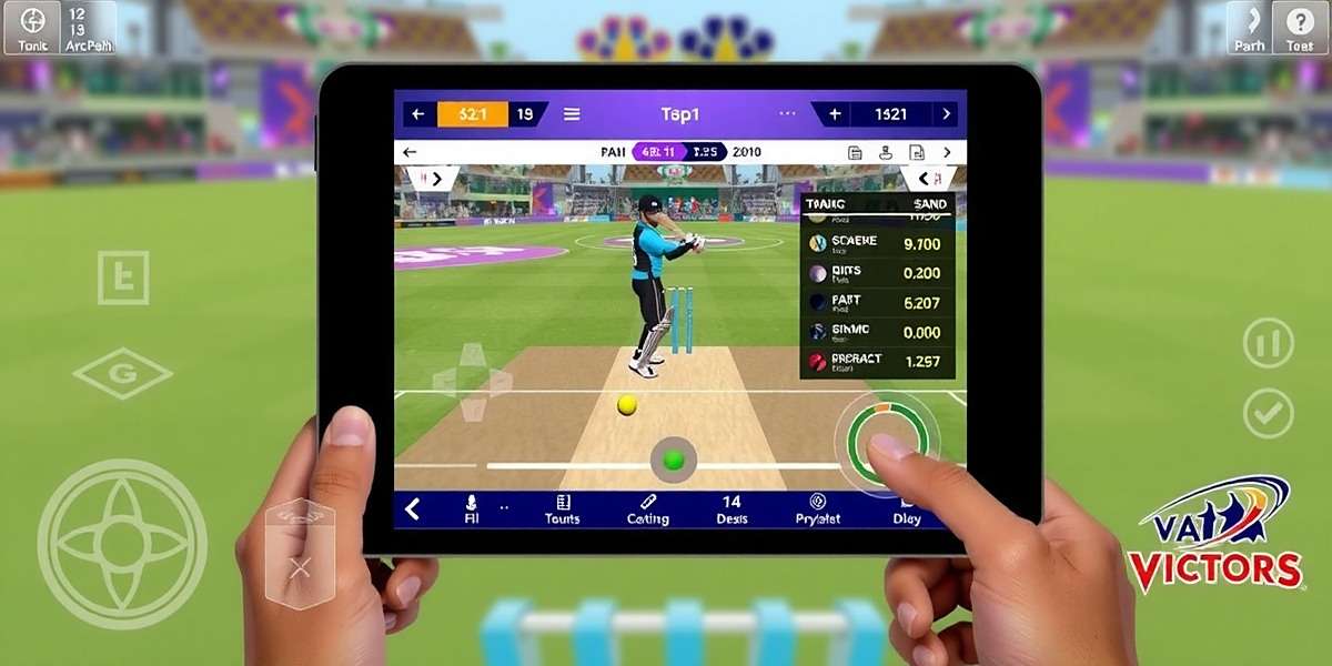 Vadodara Victors Gameplay Screenshot Vadodara Victors gameplay showing batting interface with touch controls
